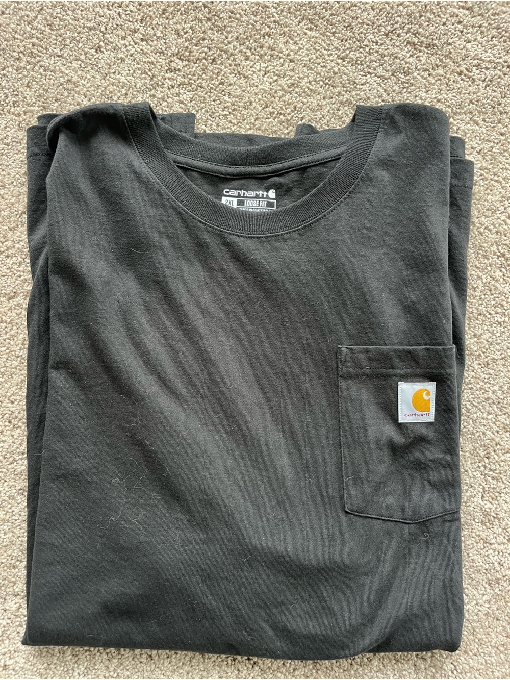 Carhartt 2 Tall loose fit Men’s Black Pocket T-Shirt